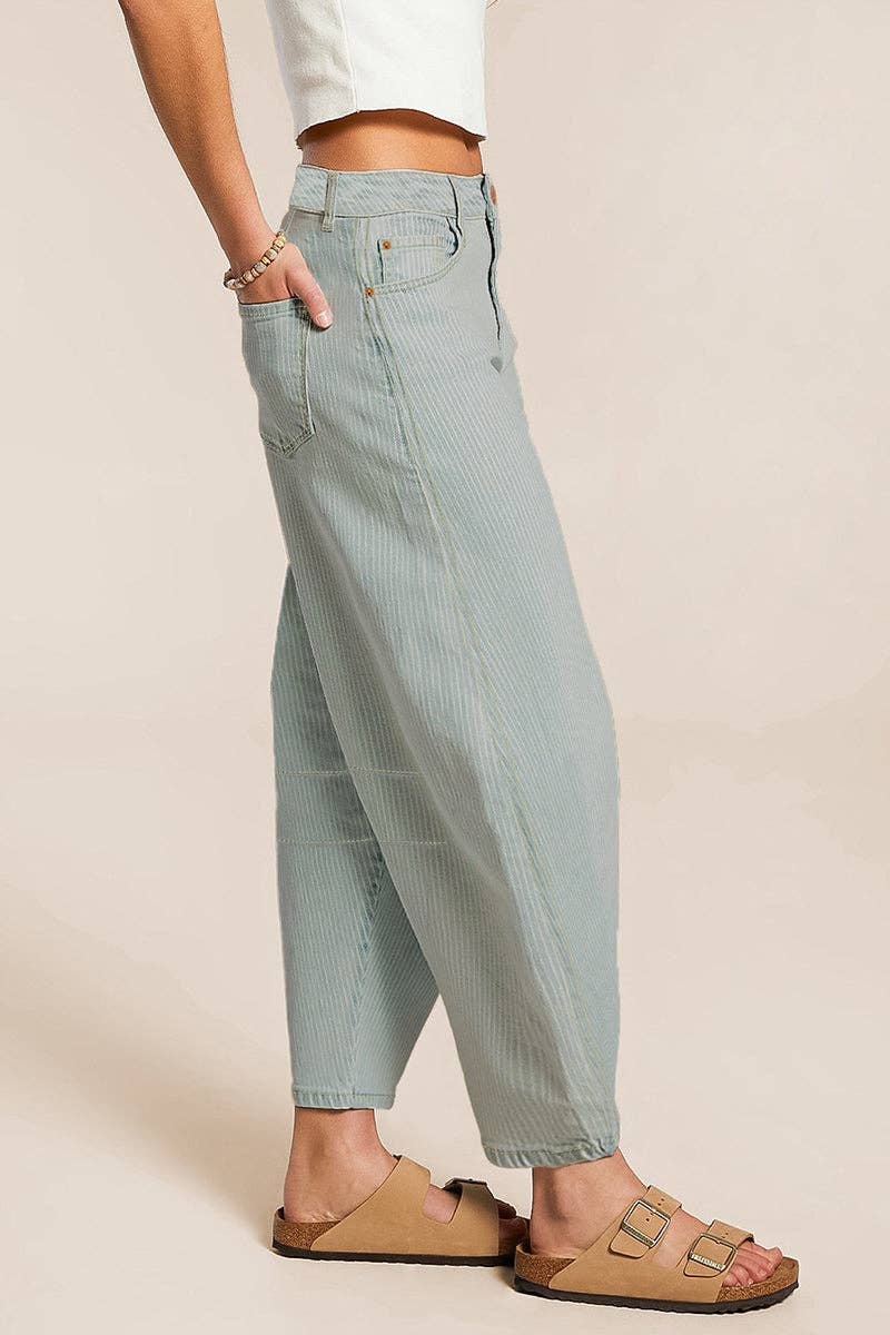 Seafoam Barrel Jeans