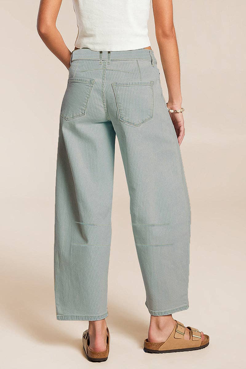 Seafoam Barrel Jeans