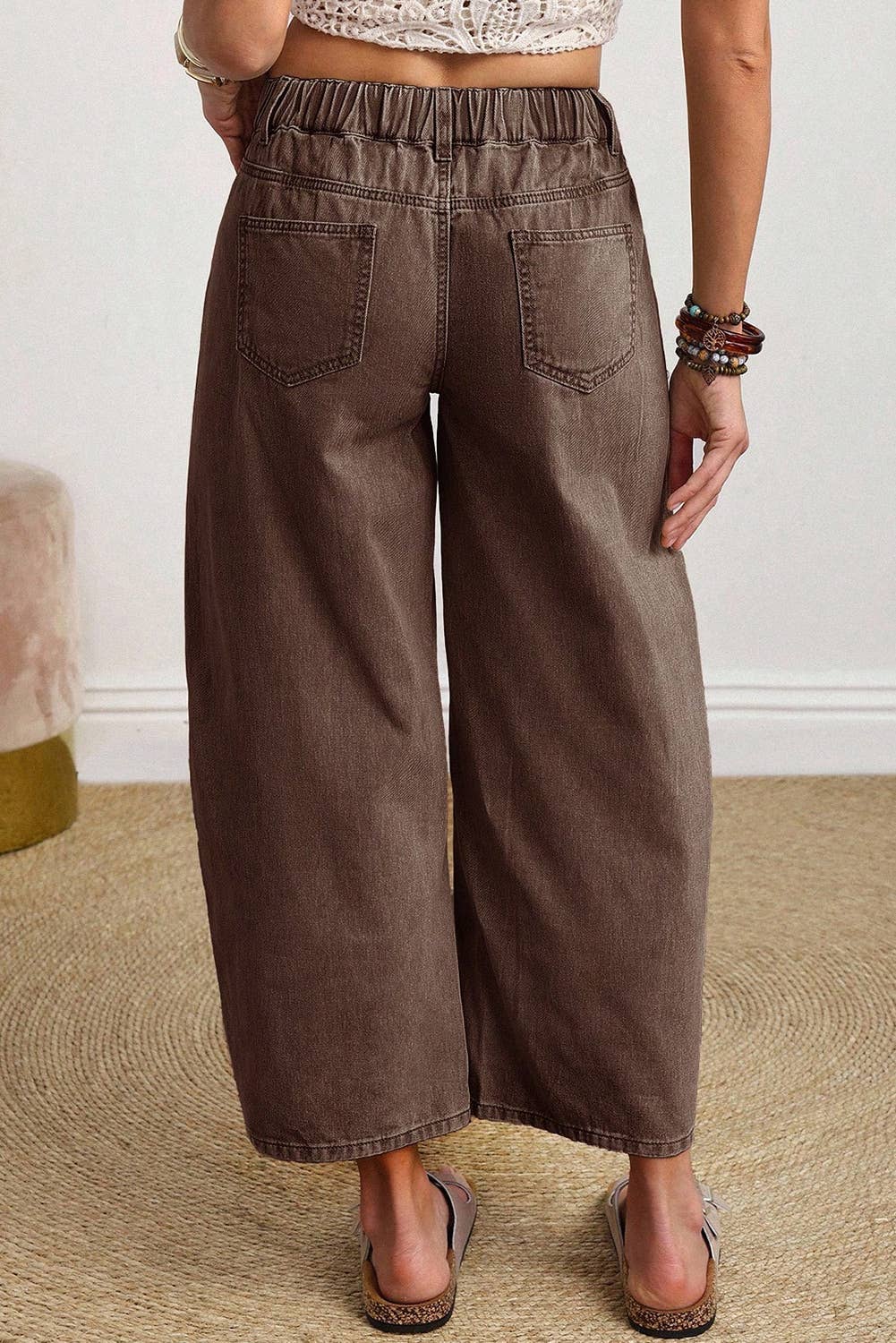 Brown Barrel Jeans