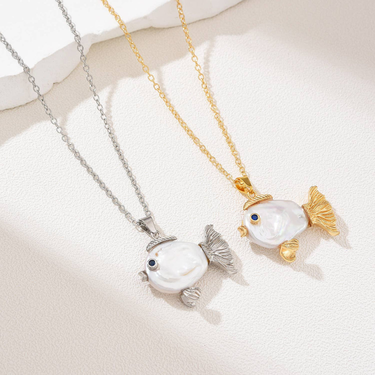 Pearl Fish Necklace