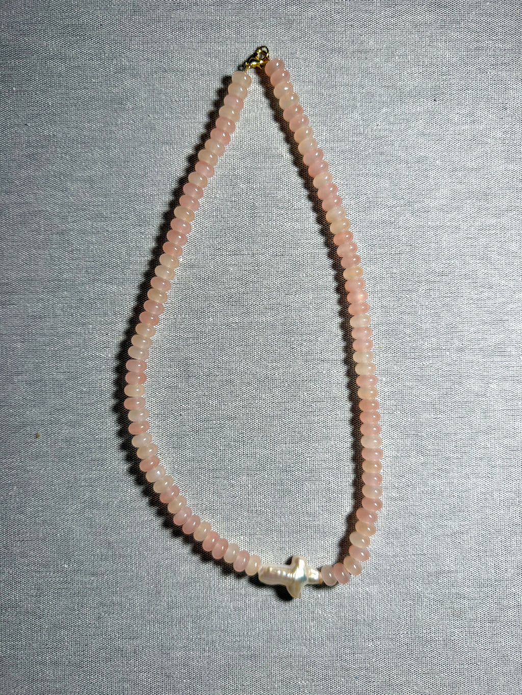 Just Peachy Cross Necklace