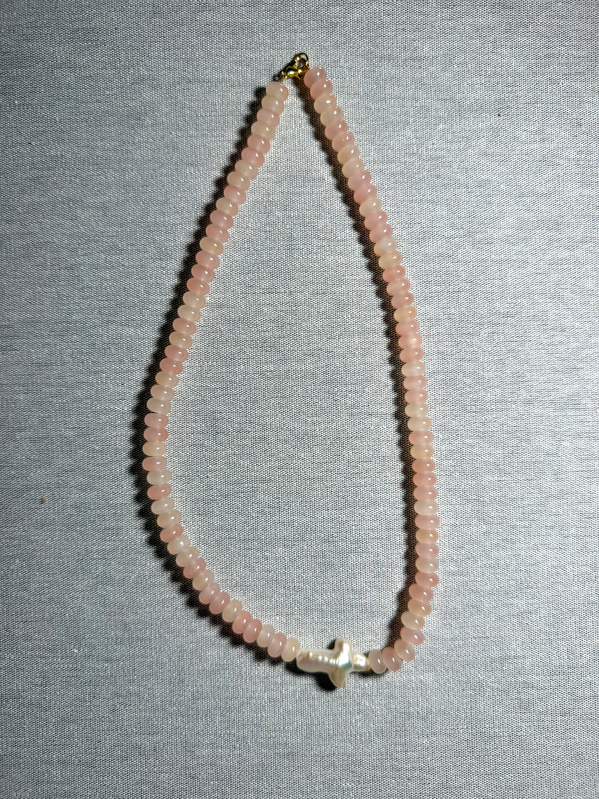 Just Peachy Cross Necklace