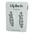 Gingham Fish Earrings