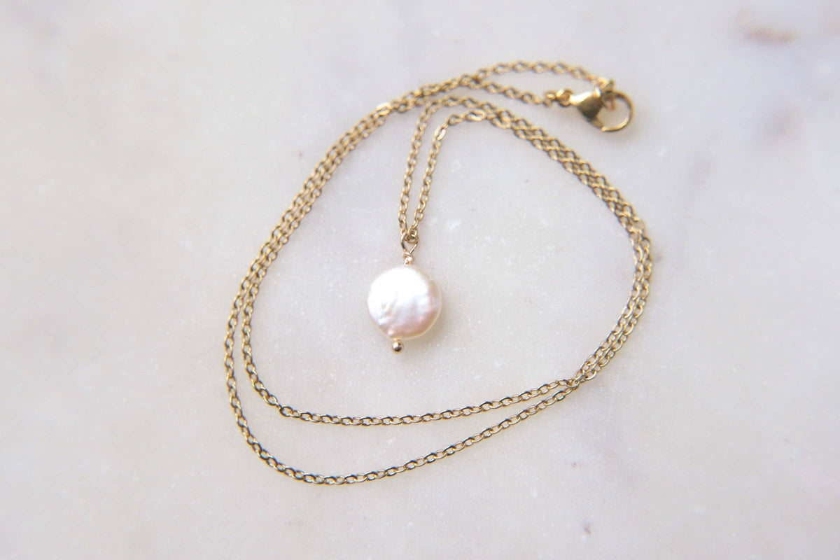 Pearl Coin Necklace