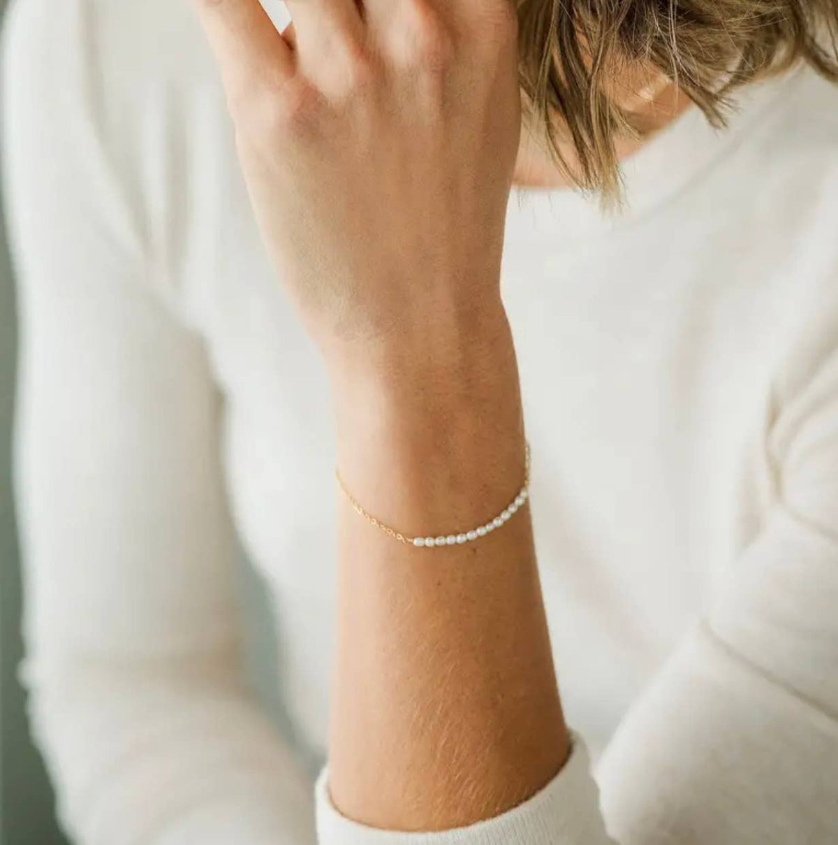 Gold Filled Pearl Bracelet
