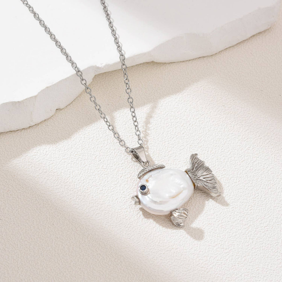 Pearl Fish Necklace