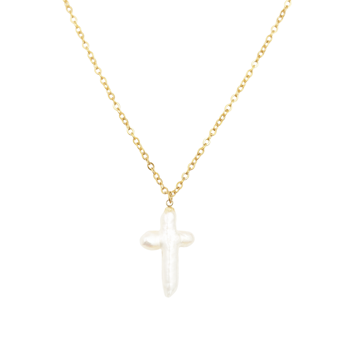 Pearl Cross Necklace