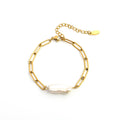 Pearl Paperclip Bracelet