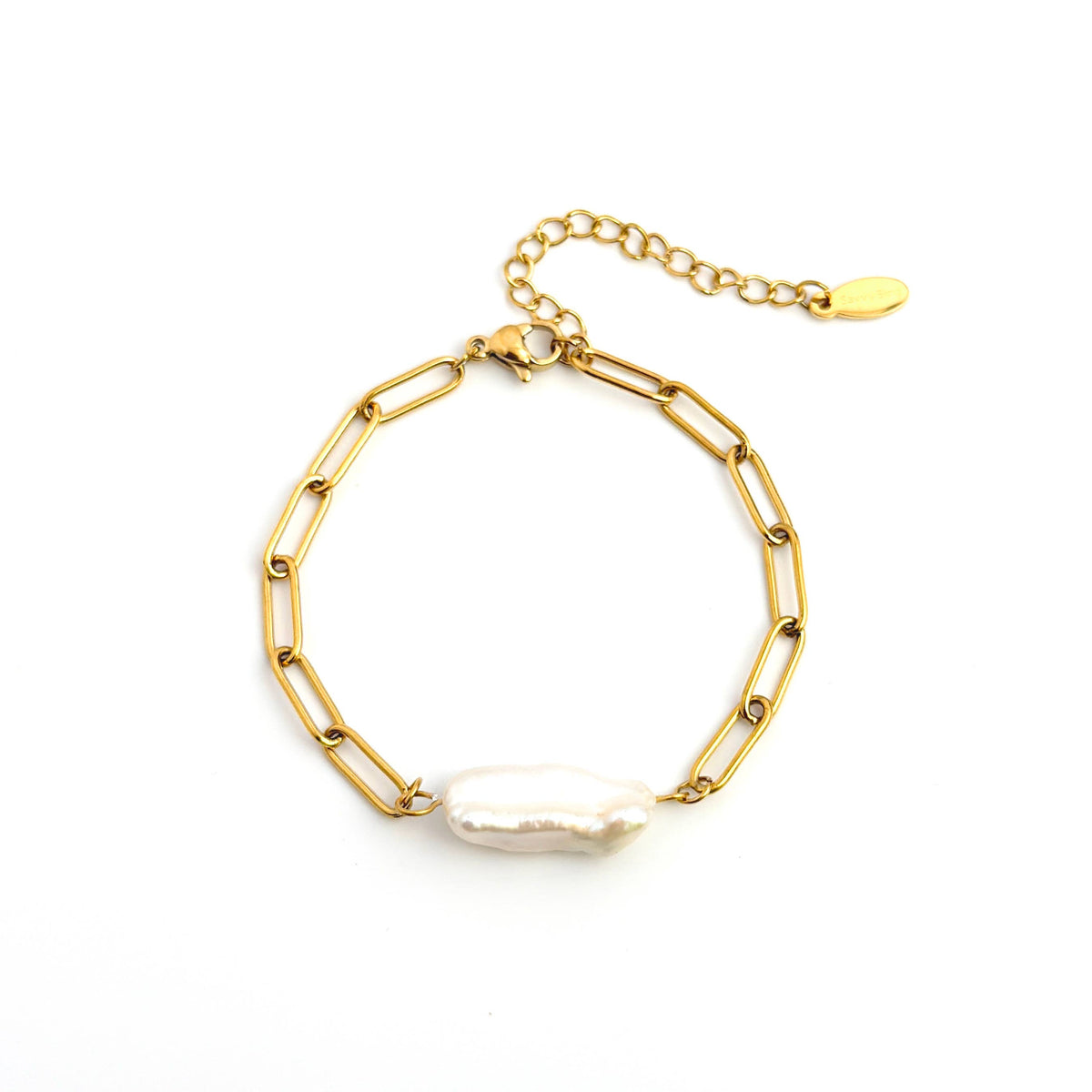 Pearl Paperclip Bracelet