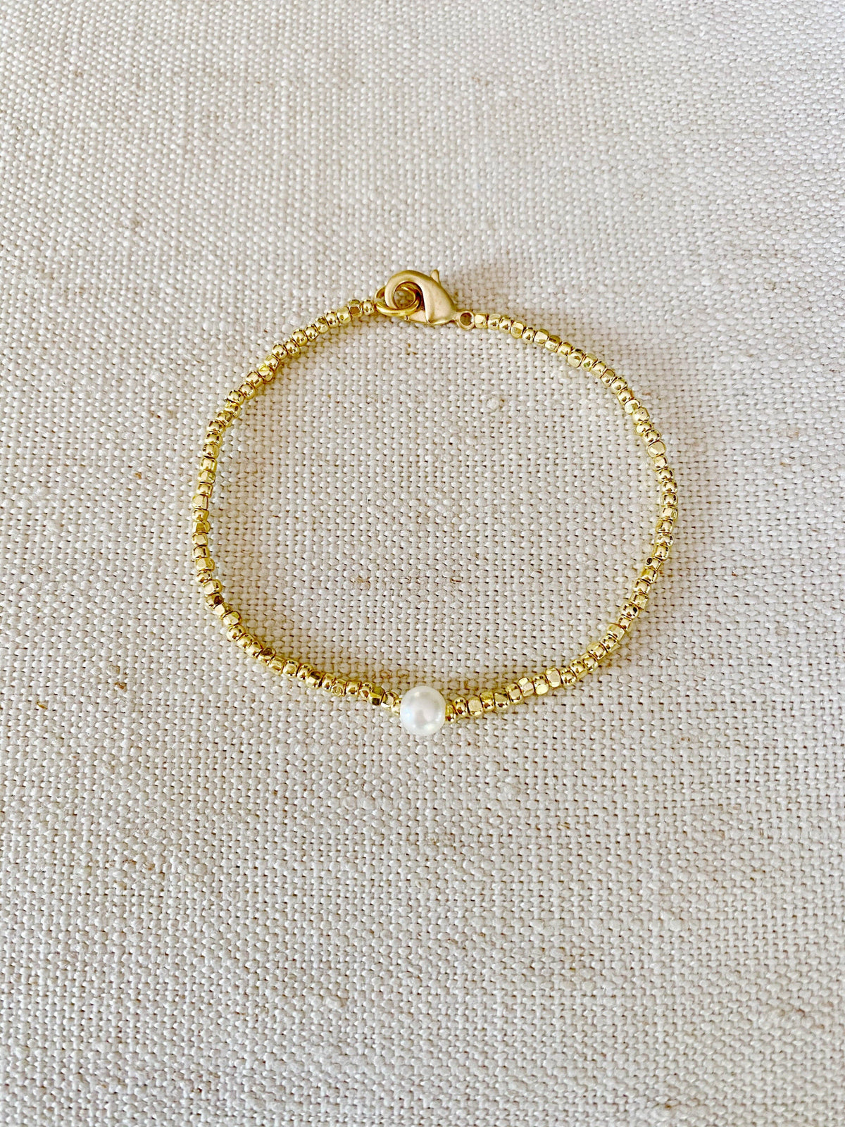 Gold Pearl Bracelet